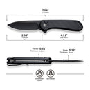 CIVIVI Button Lock Elementum II Flipper Knife G10 Handle (2.96" Nitro - V Blade) C18062P - 1 - CIVIVI