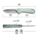CIVIVI Button Lock Elementum II Flipper Knife G10 Handle (2.96" Nitro - V Blade) C18062P - 2 - CIVIVI
