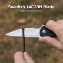 CIVIVI Button Lock Kitefin Flipper Knife Aluminum Handle (3.22" 14C28N Blade) C24091 - 1 - CIVIVI