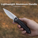 CIVIVI Button Lock Kitefin Flipper Knife Aluminum Handle (3.22" 14C28N Blade) C24091 - 1 - CIVIVI