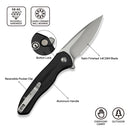 CIVIVI Button Lock Kitefin Flipper Knife Aluminum Handle (3.22" 14C28N Blade) C24091 - 1 - CIVIVI