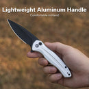 CIVIVI Button Lock Kitefin Flipper Knife Aluminum Handle (3.22" 14C28N Blade) C24091 - 2 - CIVIVI