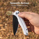 CIVIVI Button Lock Kitefin Flipper Knife Aluminum Handle (3.22" 14C28N Blade) C24091 - 2 - CIVIVI