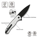 CIVIVI Button Lock Kitefin Flipper Knife Aluminum Handle (3.22" 14C28N Blade) C24091 - 2 - CIVIVI