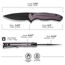 CIVIVI Button Lock Kitefin Flipper Knife Aluminum Handle (3.22" 14C28N Blade) C24091 - 3 - CIVIVI