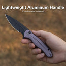 CIVIVI Button Lock Kitefin Flipper Knife Aluminum Handle (3.22" 14C28N Blade) C24091 - 3 - CIVIVI
