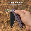 CIVIVI Button Lock Kitefin Flipper Knife Aluminum Handle (3.22" 14C28N Blade) C24091 - 3 - CIVIVI