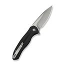 CIVIVI Button Lock Kitefin Flipper Knife Black Aluminum Handle (3.22" Satin Finished 14C28N Blade) C24091 - 1 - CIVIVI