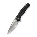 CIVIVI Button Lock Kitefin Flipper Knife Black Aluminum Handle (3.22" Satin Finished 14C28N Blade) C24091 - 1 - CIVIVI