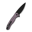 CIVIVI Button Lock Kitefin Flipper Knife Purple Aluminum Handle (3.22" Black Stonewashed 14C28N Blade) C24091 - 3 - CIVIVI