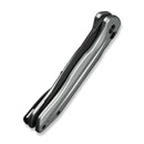 CIVIVI Button Lock Kitefin Flipper Knife Silver Aluminum Handle (3.22" Black Stonewashed 14C28N Blade) C24091 - 2 - CIVIVI