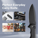 CIVIVI Button Lock Praxis Flipper Knife Aluminum Handle (3.75" Nitro - V Blade) C18026E - 1 - CIVIVI