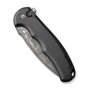 CIVIVI Button Lock Praxis Flipper Knife Aluminum Handle (3.75" Damascus Blade) C18026E - DS1 - CIVIVI