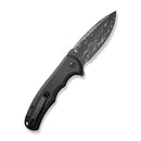 CIVIVI Button Lock Praxis Flipper Knife Aluminum Handle (3.75" Damascus Blade) C18026E - DS1 - CIVIVI
