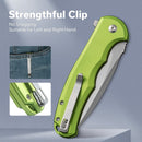 CIVIVI Button Lock Praxis Flipper Knife Aluminum Handle (3.75" Nitro - V Blade) C18026E - 3 - CIVIVI