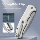 CIVIVI Button Lock Praxis Flipper Knife Aluminum Handle (3.75" Nitro - V Blade) C18026E - 2 - CIVIVI