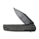 CIVIVI Cachet Flipper Knife Stainless Steel & Canvas Micarta Handle (3.48" Damascus Blade) C20041B - DS1 - CIVIVI