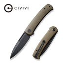 CIVIVI Caetus Flipper Knife Micarta Handle (3.48" 14C28N Blade) C21025C - 3 - CIVIVI