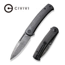 CIVIVI Caetus Flipper Knife Carbon Fiber Handle (3.48" Damascus Blade) C21025C - DS1 - CIVIVI