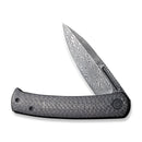 CIVIVI Caetus Flipper Knife Carbon Fiber Handle (3.48" Damascus Blade) C21025C - DS1 - CIVIVI