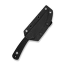 CIVIVI Carveth Hunting Fixed Blade Knife Black G10 Handle (3.59" Stonewashed AEB-L Blade) C25040-1, With 1PC Black Lanyard, Black Kydex Sheath & T-Clip - CIVIVI