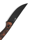 CIVIVI Carveth Hunting Fixed Blade Knife Orange & Black G10 Handle (3.59" Black Stonewashed AEB-L Blade) C25040-2, With 1PC Black Lanyard, Black Kydex Sheath & T-Clip - CIVIVI