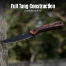 CIVIVI Carveth Hunting Fixed Blade Knife Orange & Black G10 Handle (3.59" Black Stonewashed AEB-L Blade) C25040-2, With 1PC Black Lanyard, Black Kydex Sheath & T-Clip - CIVIVI