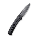 CIVIVI Cetos Flipper Knife Carbon Fiber & Stainless Steel Handle (3.48" Damascus Blade) C21025B - DS1 - CIVIVI