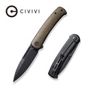 CIVIVI Cetos Flipper Knife Micarta & Stainless Steel Handle (3.48" 14C28N Blade) C21025B - 3 - CIVIVI