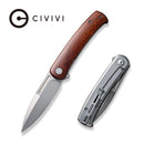 CIVIVI Cetos Flipper Knife Wood & Stainless Steel Handle (3.48" 14C28N Blade) C21025B - 4 - CIVIVI