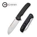 CIVIVI Chevalier Flipper & Button Lock Knife G10 Handle (3.46" 14C28N Blade) C20022 - 1 - CIVIVI