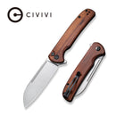 CIVIVI Chevalier Flipper & Button Lock Knife Wood Handle (3.46" 14C28N Blade) C20022 - 3 - CIVIVI