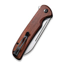 CIVIVI Chevalier Flipper & Button Lock Knife Wood Handle (3.46" 14C28N Blade) C20022 - 3 - CIVIVI