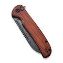 CIVIVI Chevalier Flipper & Button Lock Knife Wood Handle (3.46" Damascus Blade) C20022 - DS1 - CIVIVI