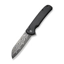 CIVIVI Chevalier II Flipper & Button Lock Knife Aluminum Handle (3.47" Damascus Blade) C20022B - DS1 - CIVIVI