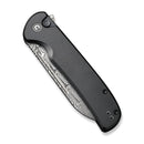 CIVIVI Chevalier II Flipper & Button Lock Knife Aluminum Handle (3.47" Damascus Blade) C20022B - DS1 - CIVIVI