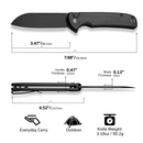 CIVIVI Chevalier II Flipper & Button Lock Knife Aluminum Handle (3.47" 14C28N Blade) C20022B - 1 - CIVIVI