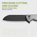 CIVIVI Chevalier II Flipper & Button Lock Knife Aluminum Handle (3.47" 14C28N Blade) C20022B - 3 - CIVIVI