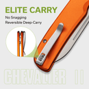 CIVIVI Chevalier II Flipper & Button Lock Knife Aluminum Handle (3.47" 14C28N Blade) C20022B - 2 - CIVIVI