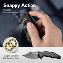 CIVIVI Chiro Flipper & Thumb Hole Knife Carbon Fiber & G10 Handle (3.1" Damascus Blade) C23046 - DS1 - CIVIVI