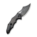 CIVIVI Chiro Flipper & Thumb Hole Knife Carbon Fiber & G10 Handle (3.1" Damascus Blade) C23046 - DS1 - CIVIVI