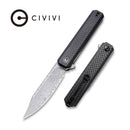 CIVIVI Chronic Flipper Knife Carbon Fiber & G10 Handle (3.22'' Damascus Blade) C917DS - CIVIVI