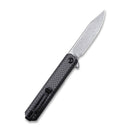 CIVIVI Chronic Flipper Knife Carbon Fiber & G10 Handle (3.22'' Damascus Blade) C917DS - CIVIVI