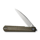 CIVIVI Clavi Front Flipper Knife Micarta Handle (3.06" Nitro - V Blade) C21019 - 3 - CIVIVI