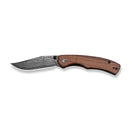 CIVIVI Clingman Front Flipper & Thumb Stud Knife Milled Guibourtia Wood Handle (2.99" Damascus Blade) C23065B - DS1 - CIVIVI