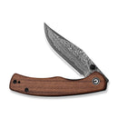 CIVIVI Clingman Front Flipper & Thumb Stud Knife Milled Guibourtia Wood Handle (2.99" Damascus Blade) C23065B - DS1 - CIVIVI