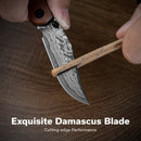 CIVIVI Clingman Front Flipper & Thumb Stud Knife Milled Guibourtia Wood Handle (2.99" Damascus Blade) C23065B-DS1 - CIVIVI