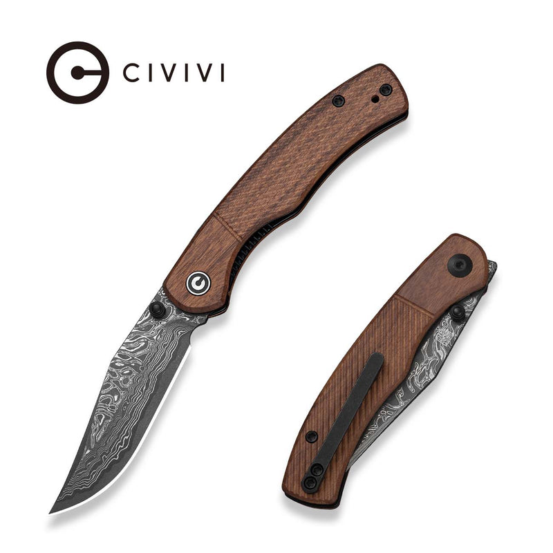 CIVIVI Clingman Front Flipper & Thumb Stud Knife Milled Guibourtia
