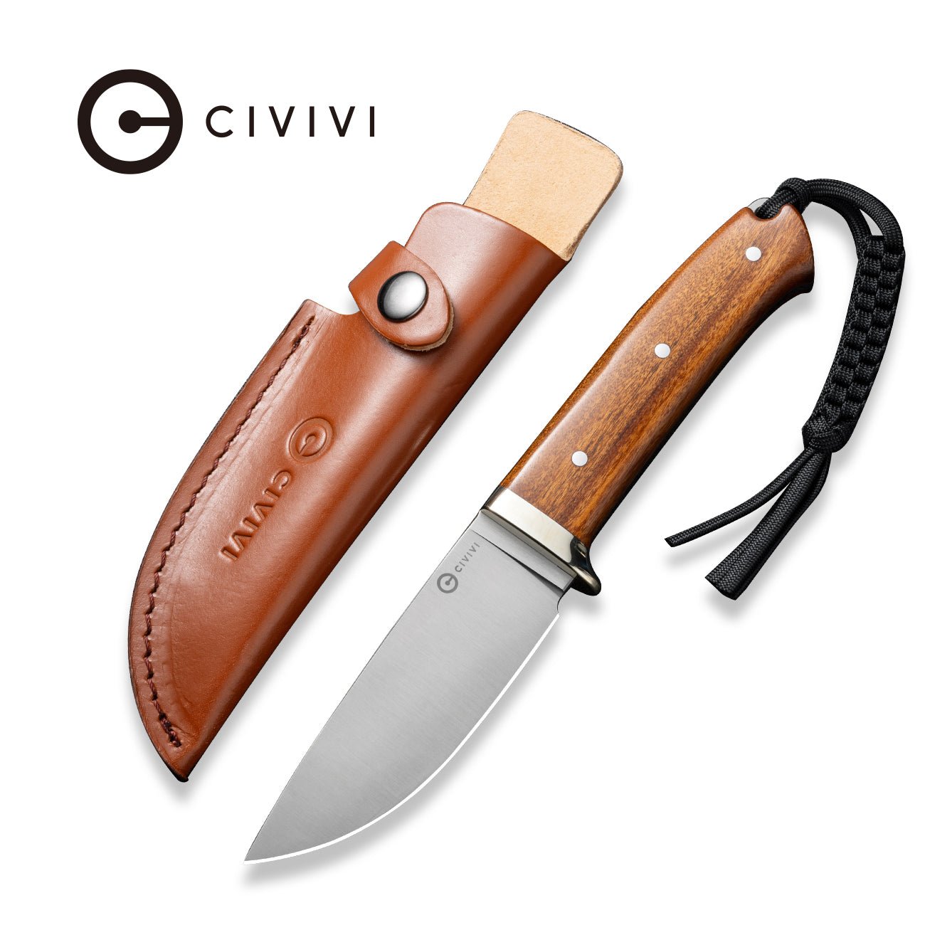 CIVIVI Cloud Peak Fixed Blade Knife Wood Handle Nitro-V
