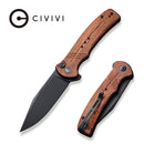 CIVIVI Cogent Flipper & Button Lock Knife Wood Handle (3.47" 14C28N Blade) C20038D - 8 - CIVIVI